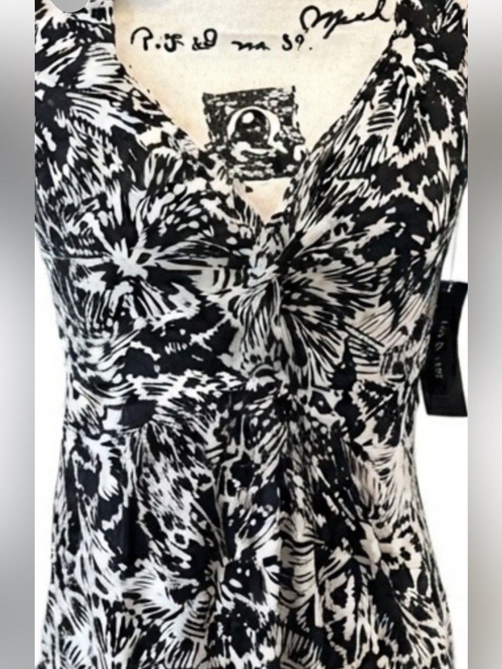 🩵NWT-Style & Co. Black and White Midi Dress
